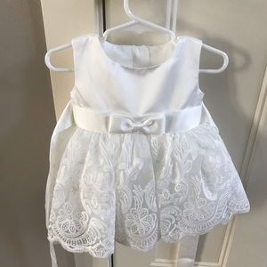 New white 3M Baby Girl Baptism / Flower Girl Dress